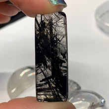 Load image into Gallery viewer, AA Black Rutile Moons/pendants