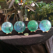 Load image into Gallery viewer, AAA Rainbow Fluorite Spheres