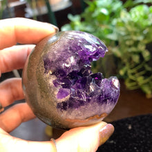 Load image into Gallery viewer, "Grape Jelly" Amethyst Cluster Druzy Spheres