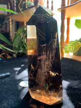 Load image into Gallery viewer, 4” AA Smokey Quartz Tower *tiny chip on tip* 628g