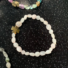 Load image into Gallery viewer, Crystal Chip Bracelets with Pyrite Clover