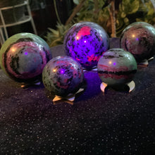 Load image into Gallery viewer, Ruby Zoisite Spheres