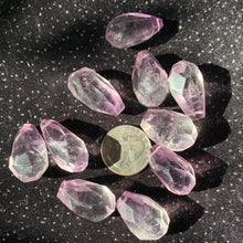 Load image into Gallery viewer, 1" AA Amethyst Fauceted Drops with holes