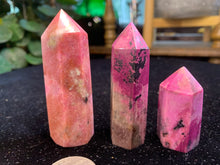 Load image into Gallery viewer, Thulite/Polished Pink Colbalto Calcite Points