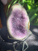 Load image into Gallery viewer, 3.2" Amethyst Geode Druzy Egg 218 grams