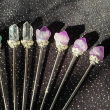 Load image into Gallery viewer, Crystal Plant Decor Pins (hairpins)