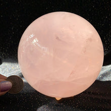Load image into Gallery viewer, 3.9” Stunning HQ Star Flash Rose Quartz Sphere 1.5kg