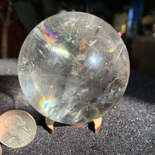 Load image into Gallery viewer, 2.8" Clear Quartz Sphere 518 grams