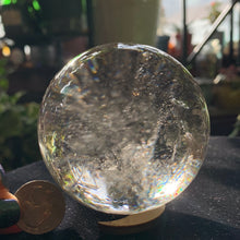 Load image into Gallery viewer, 3" Clear Quartz Sphere 648 grams