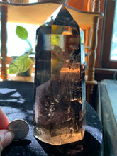 Load image into Gallery viewer, 4” AA Smokey Quartz Tower *tiny chip on tip* 628g