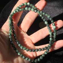 Load image into Gallery viewer, Green Charoite/Seraphinite 5.7mm Bead Necklace
