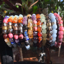 Load image into Gallery viewer, Faceted Cube Bead Bracelets *Super Unique*