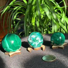Load image into Gallery viewer, Malachite/Chrysocolla Spheres (3 sizes)
