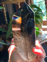 Load image into Gallery viewer, 6.5” AA Smokey Quartz Towers *small chip on tip* 1.2kilo