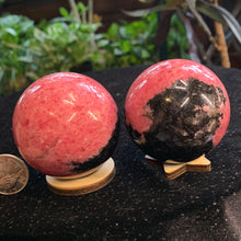 Load image into Gallery viewer, AA Rhodonite Spheres