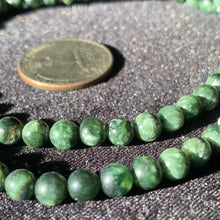 Load image into Gallery viewer, Green Charoite/Seraphinite 5.7mm Bead Necklace