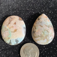 Load image into Gallery viewer, Colorful Green Flower Agate Cabochon