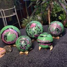 Load image into Gallery viewer, Ruby Zoisite Spheres