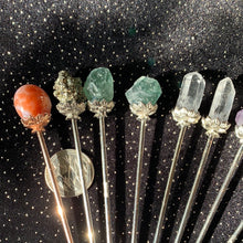 Load image into Gallery viewer, Crystal Plant Decor Pins (hairpins)