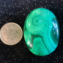 Load image into Gallery viewer, 54g Malachite Palm Stone