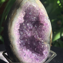 Load image into Gallery viewer, 3.2" Amethyst Geode Druzy Egg 218 grams
