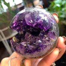 Load image into Gallery viewer, "Grape Jelly" Amethyst Cluster Druzy Spheres