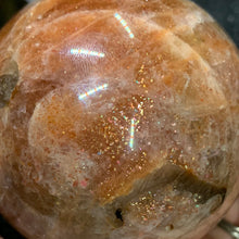 Load image into Gallery viewer, 3" AA Confetti Sunstone Sphere 606 grams