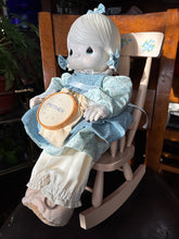 Load image into Gallery viewer, Mother Sew Dear Doll E-2850 by Precious Moments 18" tall-1984 w/Rocking chair
