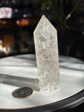 Load image into Gallery viewer, 3.75” Crackle Quartz Tower w/imperfect tip 152g
