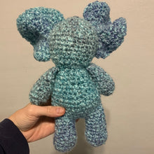 Load image into Gallery viewer, Crocheted Amigurumi Silky Blue Elephant 11”
