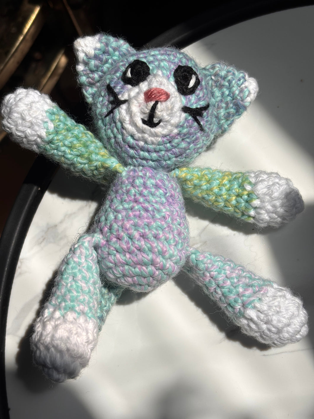 5” Pastel Rainbow Kitty- Handmade!