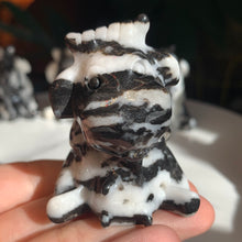 Load image into Gallery viewer, 2&quot; Zebra Jasper Sitting Cow
