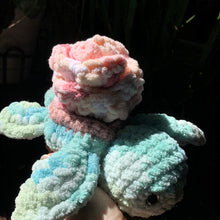 Load image into Gallery viewer, Crocheted Amigurumi Turtle- Several up for Adoption!
