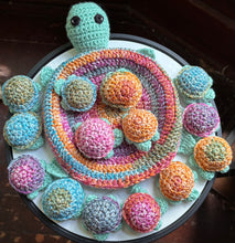 Load image into Gallery viewer, Crocheted Painted Turtle Memory Game
