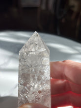 Load image into Gallery viewer, 3.75” Crackle Quartz Tower w/imperfect tip 152g
