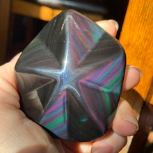 Load image into Gallery viewer, Rainbow Obsidian Palm Stars-4 to choose from!
