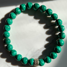Load image into Gallery viewer, 8mm Malachite 7.5&quot; Bracelet
