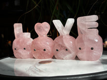 Load image into Gallery viewer, Rose Quartz LOVE Buddies- 4pc SET 834 grams
