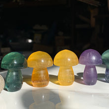 Load image into Gallery viewer, AA Fluorite Mushrooms 1.4”-1.6” Several to choose from

