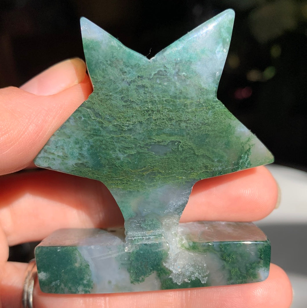 Moss Agate Moon or Standing Star!