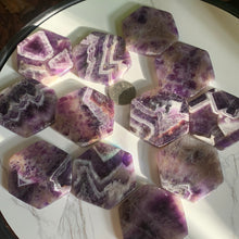 Load image into Gallery viewer, 1.9” Hexagon Amethyst Flat Slabs

