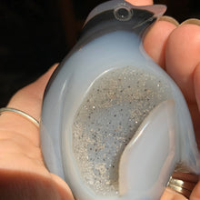 Load image into Gallery viewer, 3&quot; Druzy Agate Penguin 126 grams
