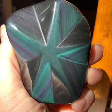 Load image into Gallery viewer, Rainbow Obsidian Palm Stars-4 to choose from!
