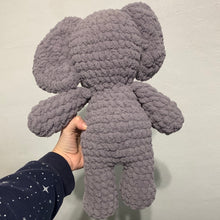 Load image into Gallery viewer, Crocheted Amigurumi Grey Elephant 16”
