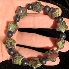 Load image into Gallery viewer, 15mm Dragons Blood Jasper Star Bracelet - 2 Styles to choose from!
