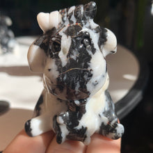 Load image into Gallery viewer, 2&quot; Zebra Jasper Sitting Cow
