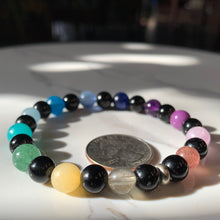 Load image into Gallery viewer, HQ Midnight Rainbow Vibes 7.5&quot; Bracelet
