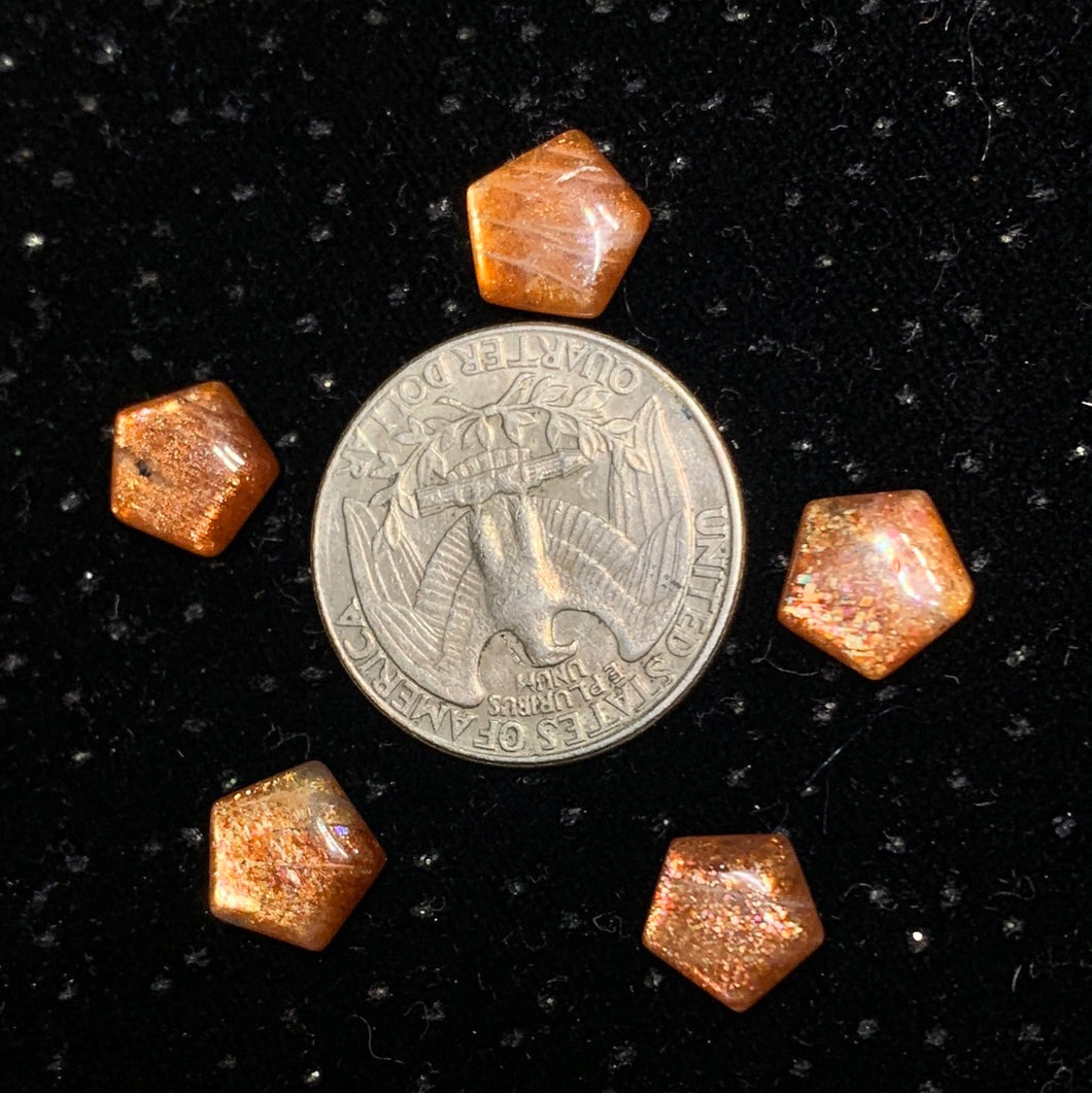 9mm Mini Confetti Sunstone Star Carving