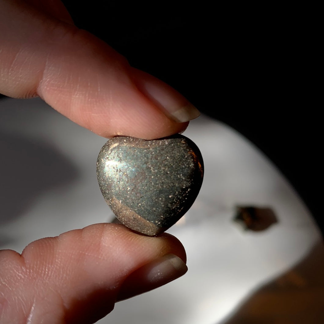 Mini Pyrite 20mm Hearts and 19mm Stars