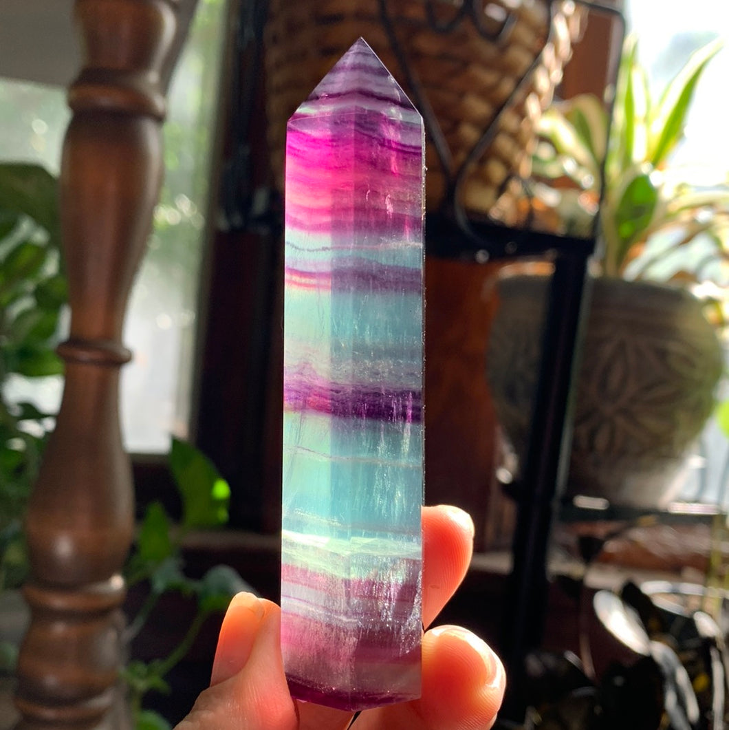 New! Rainbow and Lavender Fluorite Towers